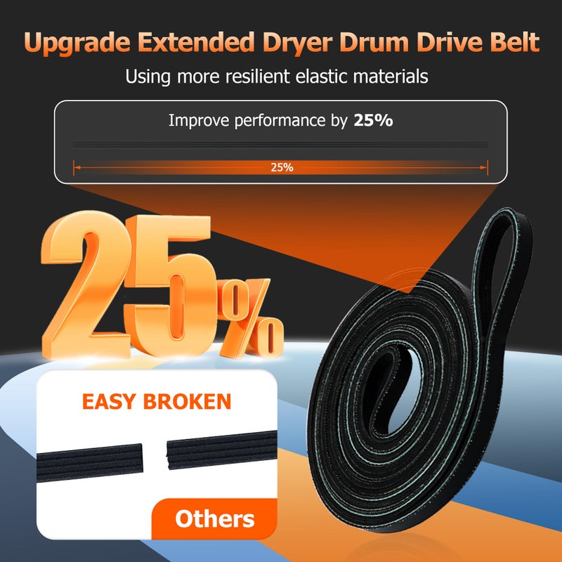 Funmit 4392067 Dryer Repair Kit and W10837240 Dryer Idler Pulley Fit for Whirlpool Maytag Admiral Kenmore Dryer - Bravos Dryer parts and Duet Dryer Parts Compared to # 4392067VP 80047 587637 by Funmit - Image 3
